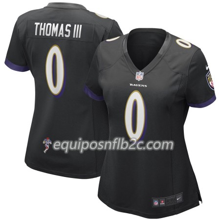 Camiseta Mujer NFL Baltimore Ravens Earl Thomas 0 Nike Negro 